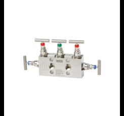 WIKA Valve manifold for differential pressure measuring instruments Models IV3, IV5