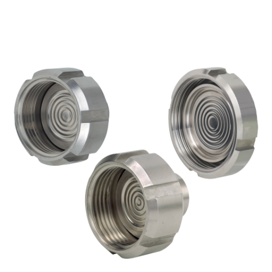 Diaphragm seal with sterile connection With union nut (milk thread fitting) WIKA 990.18, 990.19, 990.20 and 990.21 