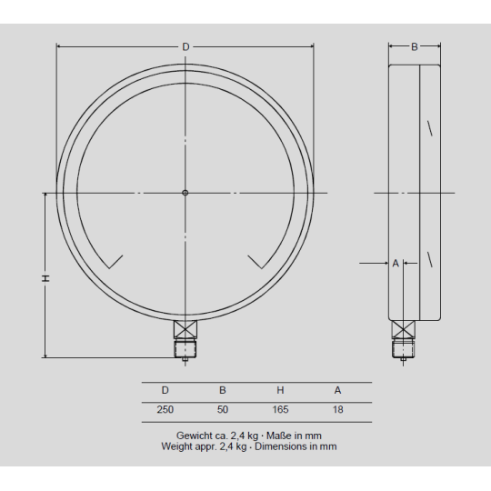 TEST GAUGE SCHMIERER MODEL FU250