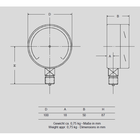 ĐỒNG HỒ ĐO ÁP SUẤT DẠNG CAPSULE SCHMIERER MODEL K100